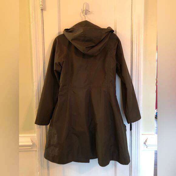 Jane Post Army Green Hooded Rain and Trench Coat - Picture 2 of 7